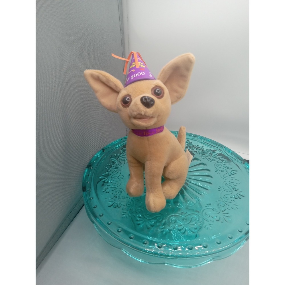 Taco Bell 2000 New Year Dog Plush Y2K Official Taco Bell Vintage Chihuahua Works